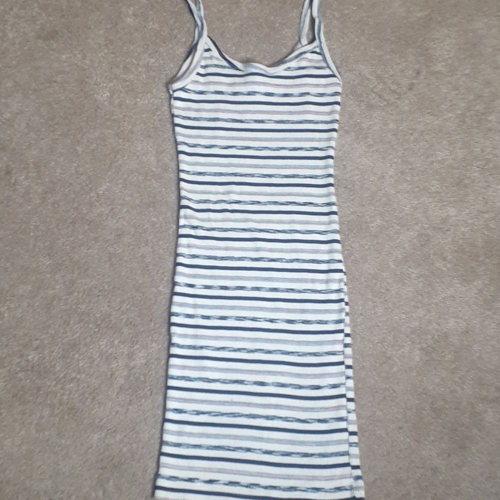 Stripped 90s ribbed dress